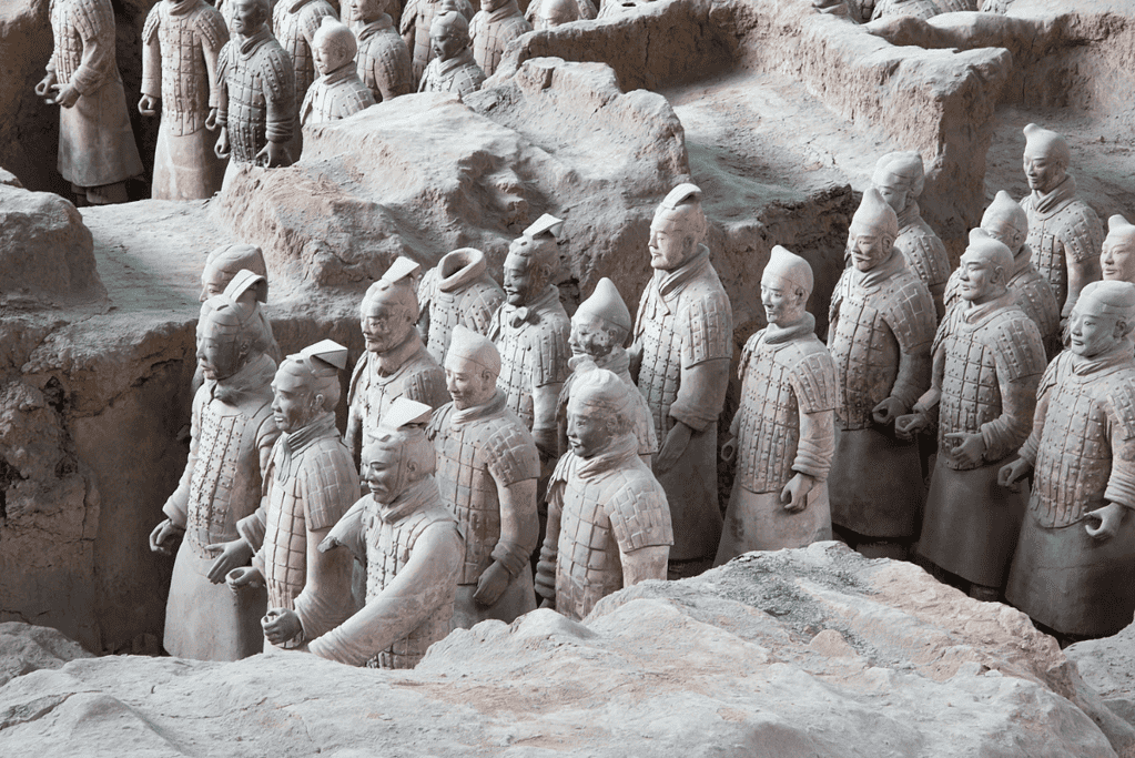 Image of terracotta soldiers from the tomb of Qin Shi Huangdi, first emperor of China