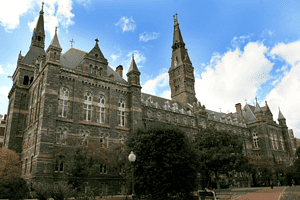 Image of a building at Georgetown University, one of the oldest U.S. colleges and universities
