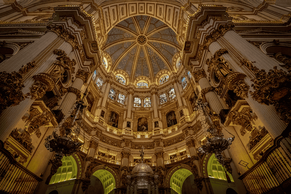 Image of the interior of the Seville Cathedral in Spain