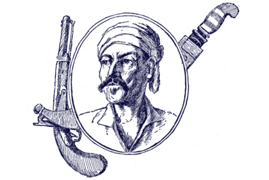 Portrait of the pirate Jean Lafitte