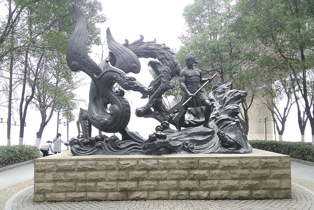 Image of a statue of Wuhan Da Yu, founder of the Chinese Xia Dynasty