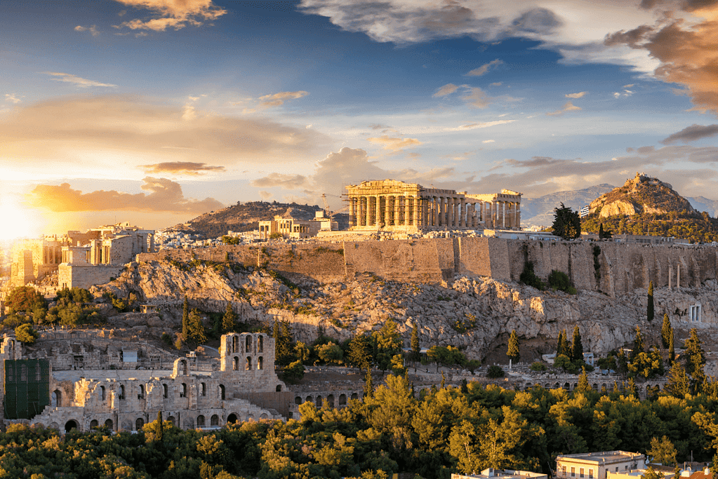Image of the Acropolis in Athens, Greece.