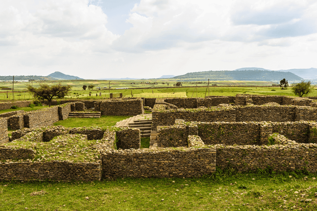 Image of the ruins of the African kingdom of Aksum, in Ethiopia, in a region full of fascinating ancient history facts