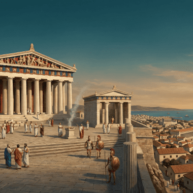 Image for an article discussing ancient Greek city-states at their peak, shown by the Athenian Acropolis in the 5th century BC.