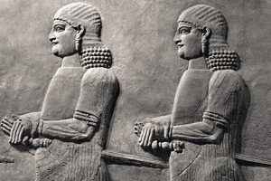 Image of a stone relief for an article about ancient Mesopotamian technology