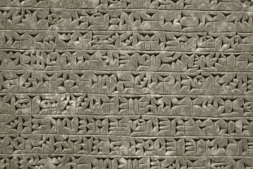 Image of ancient Mesopotamian cuneiform writing