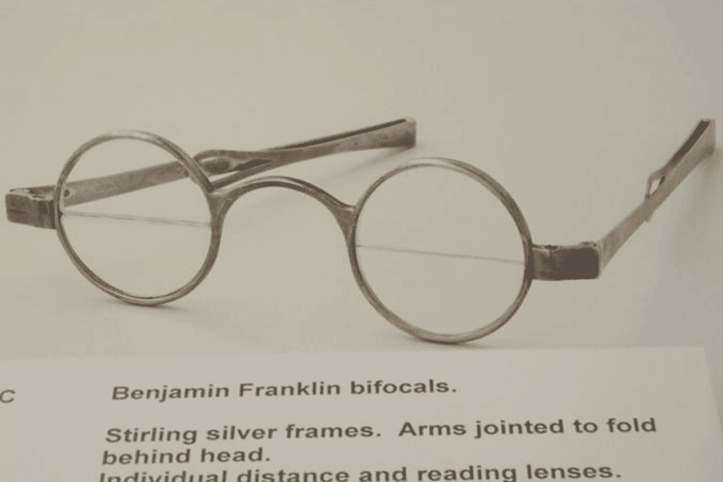 Image of Ben Franklin's bifocal invention