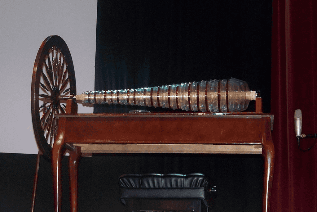 Image of a modern recreation of Ben Franklin's Glass Armonica