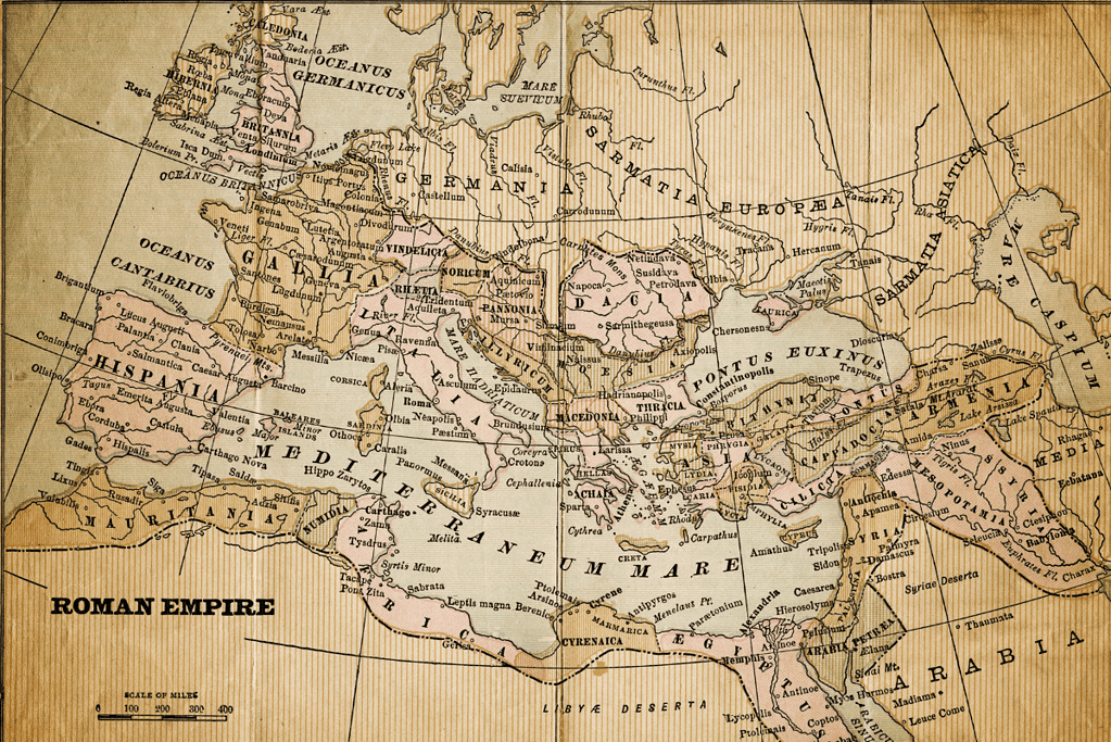 Image of a map of the Roman Empire