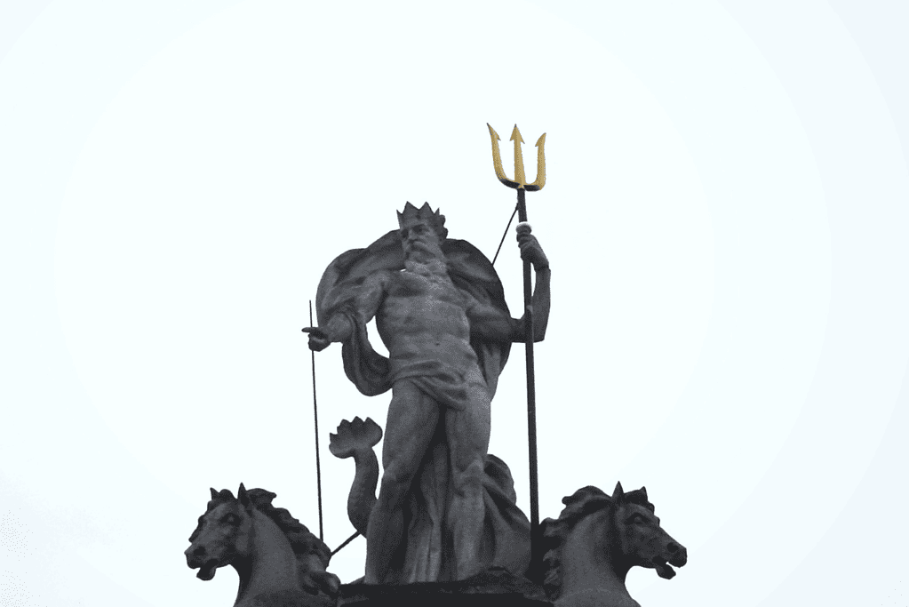 Image of a statue of the greek god poseidon