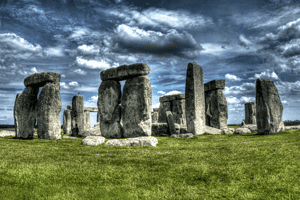 Image of one of the world's most visited historical places, Stonehenge, in Wiltshire, England, U.K