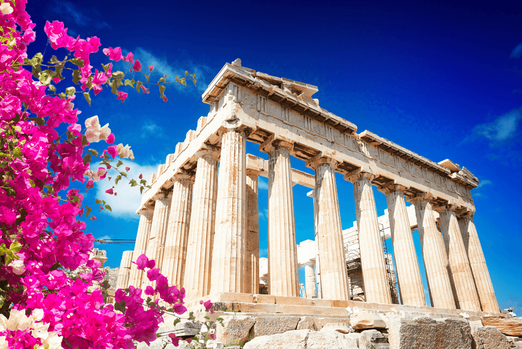 Image of one of the most visited historical places in the world, the Parthenon in Greece.
