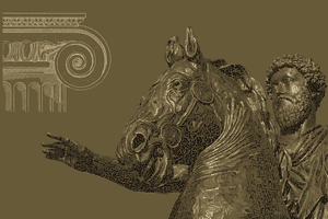 Image of Roman Emperor Marcus Aurelius on horseback