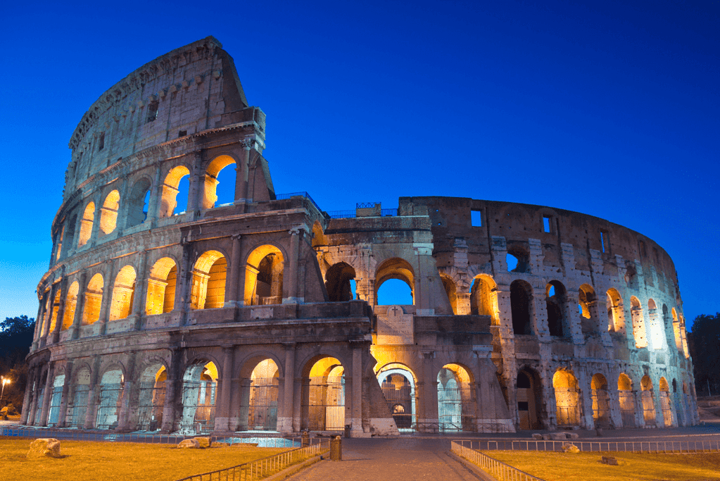 Image of the Colosseum in Rome, Italy, a classic example of Roman architecture