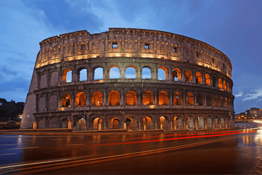 Image of one of the most visited historical places in the world, the Colosseum in Rome, Italy