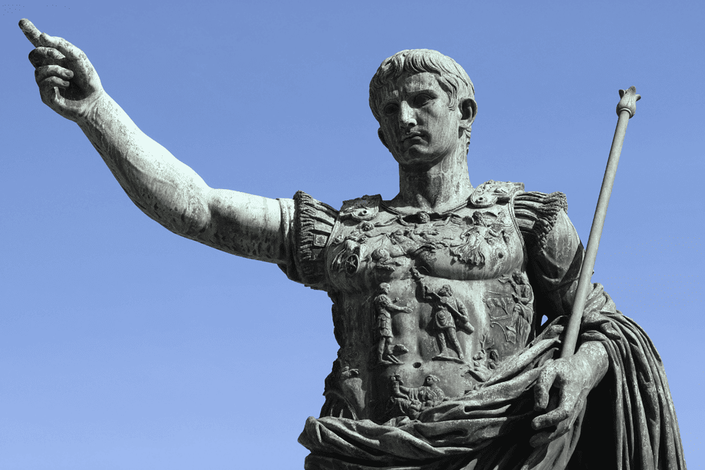 Image of a statue of Roman Emperor Ceasar Augustus
