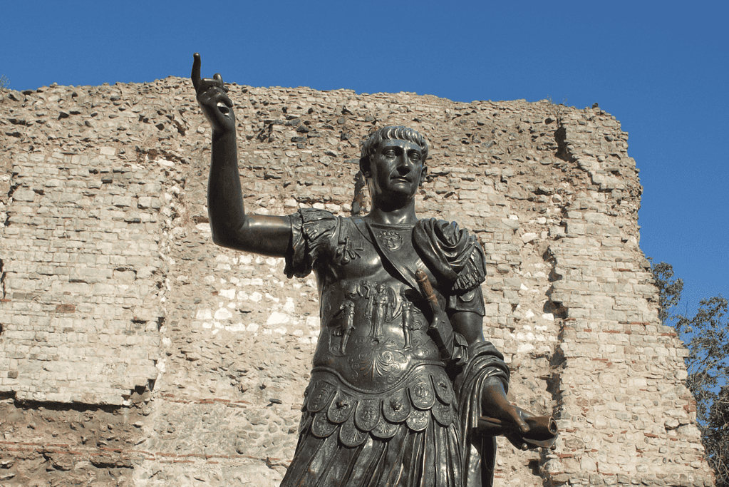 Image of a statue of the Roman Emperor Trajan