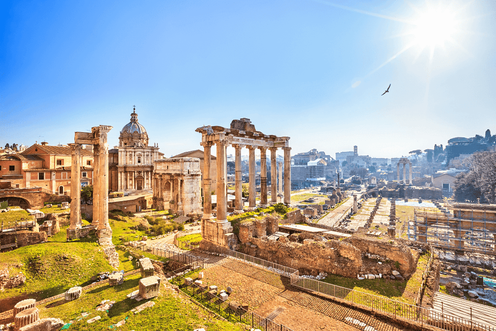 Image of the ancient Forum in Rome, Italy