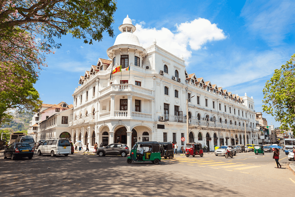 Image of a former administrative building belonging to the British Empire in Myanmar