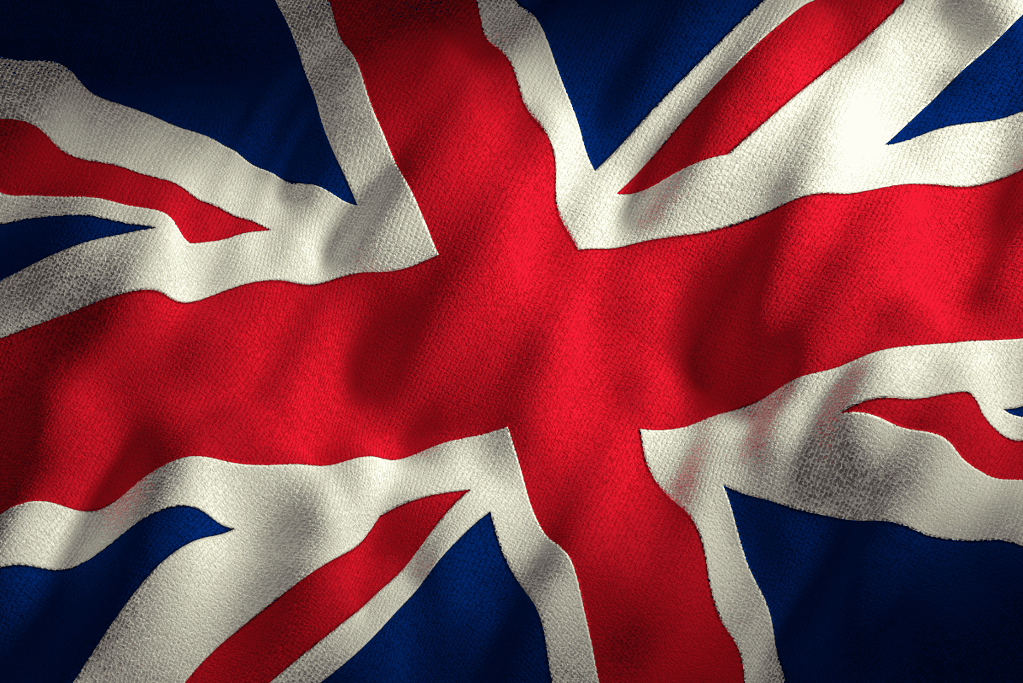 Image of the Union Jack, a historical symbol of the British Empire