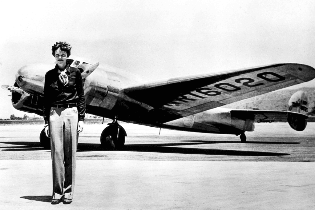 Image of the subject of one of the great mysteries of history, Amelia Earhart