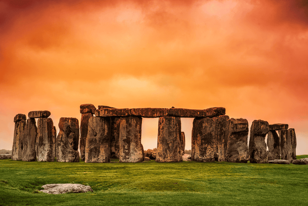 Image of the historical mystery, Stonehenge, in Wilshire, England