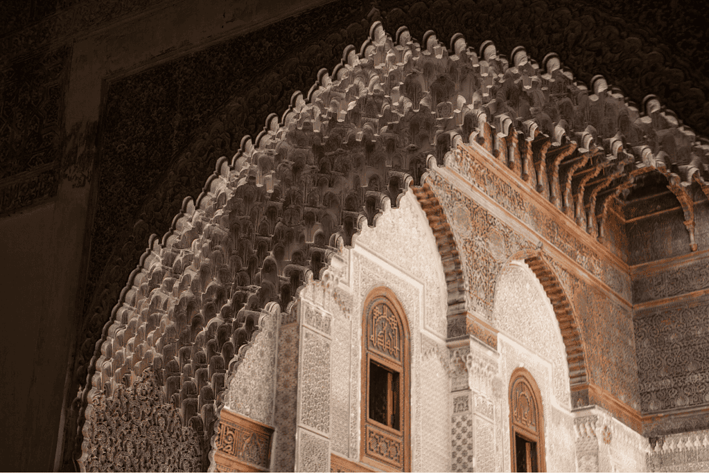 Image of a mosque at one of the world's oldest universities, the University of Al-Qarawiyyin in Morocco, one of the oldest universities in the world.