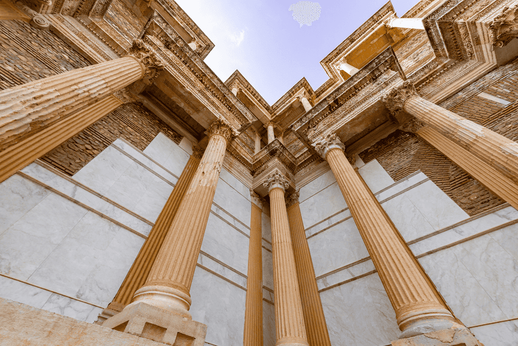 Image of the interior of the Temple of Artemis at Ephesus