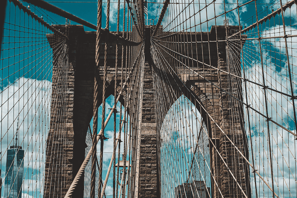 Image of the Brooklyn Bridge, one of the seven wonders of the industrial world