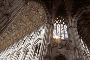 Image of the interior of Ely Cathedral in the U.K., a Seven Wonders of the Medieval World site