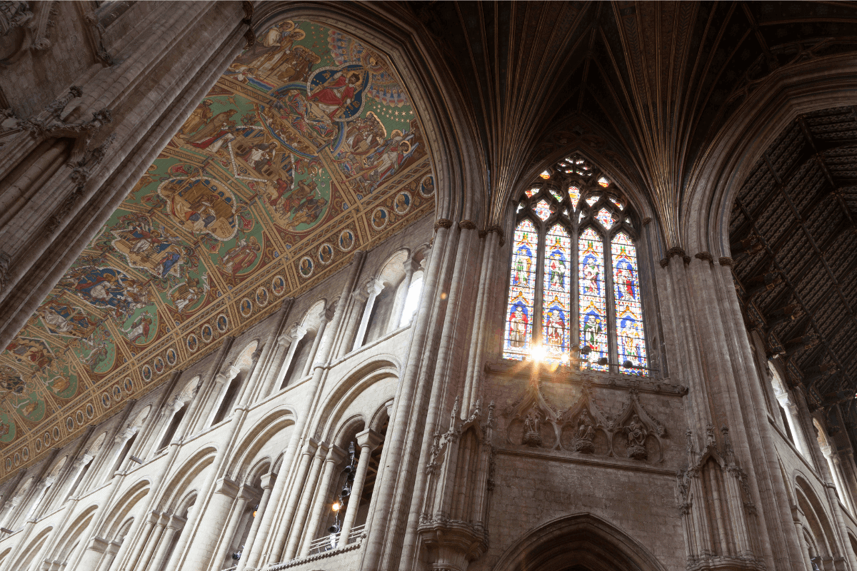 Image of the interior of Ely Cathedral in the U.K., a Seven Wonders of the Medieval World site