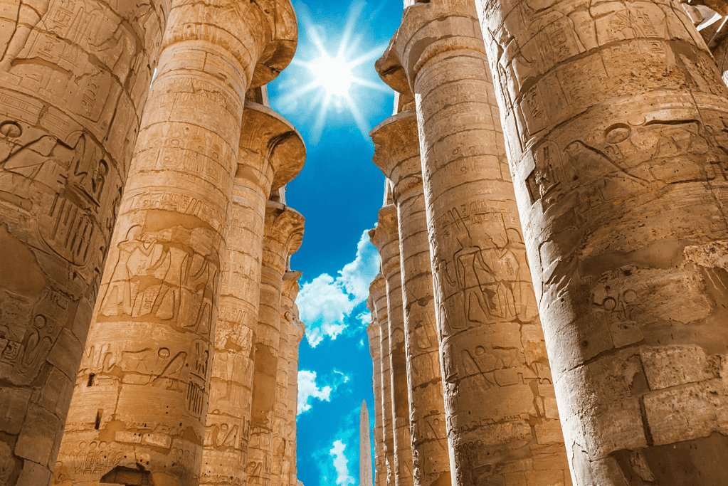 Image of one of the ancient Egyptian temples at Karnak