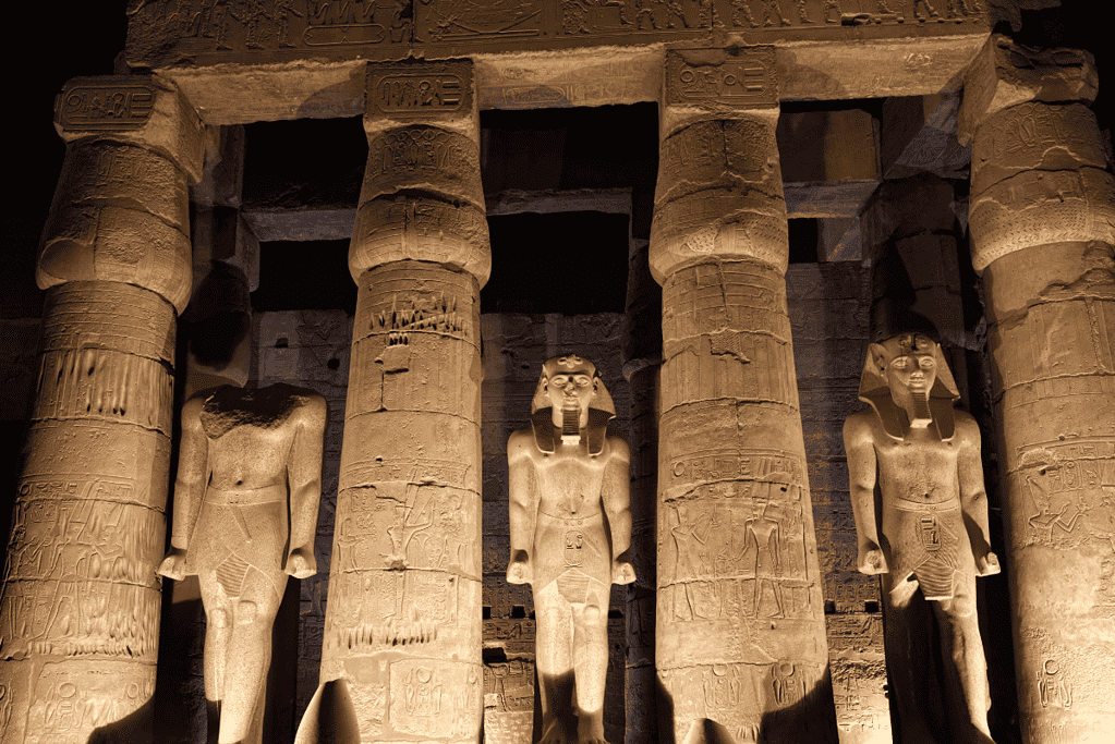 Image of the Luxor Temple at night