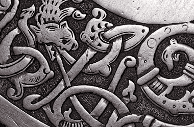 Image of a traditional wood carving from the era of famous Vikings