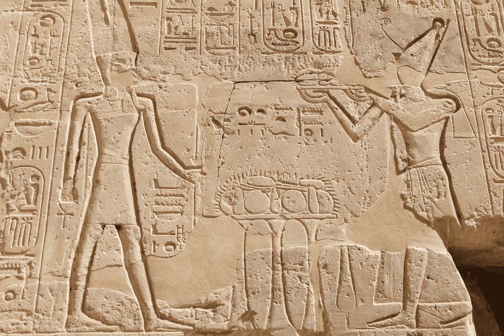 Image of relief featuring Pharaoh Seti I.