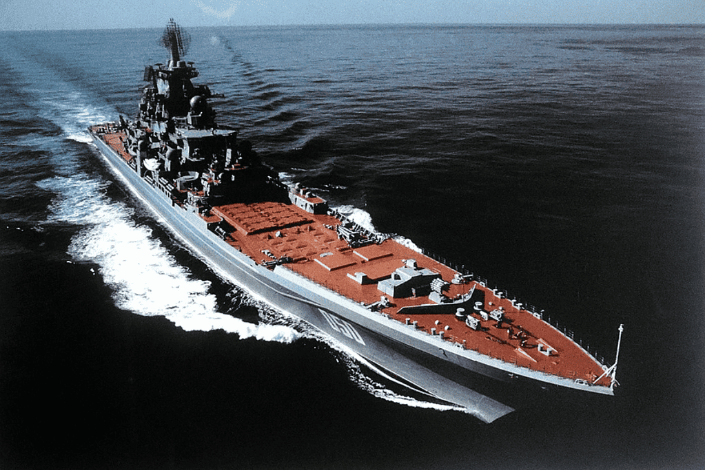 Image of the Russian Kirov-class battlecruiser, the Admiral Lazarev