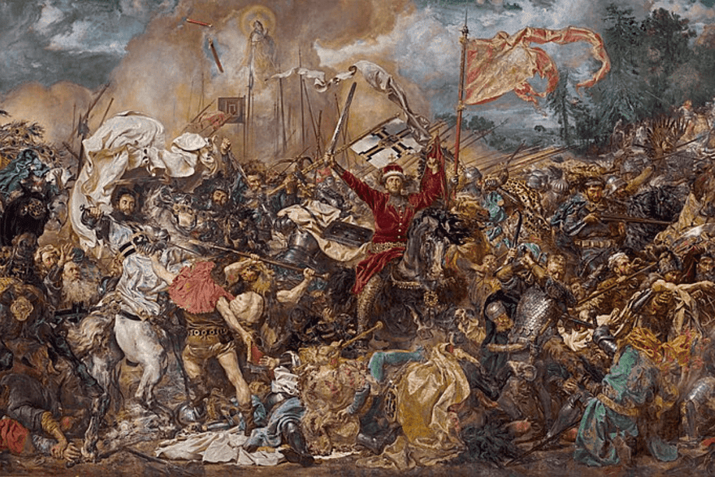 Image of a painting of the Battle of Grunwald