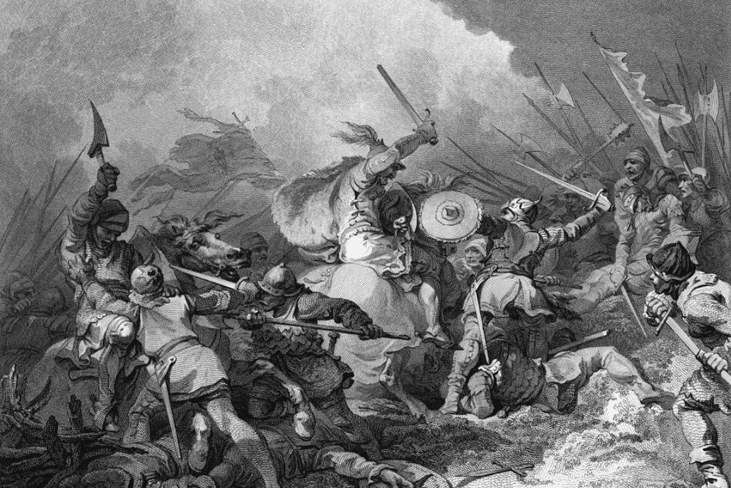 Image of one of the most famous battles of the era, the Battle of Hastings in Southern England