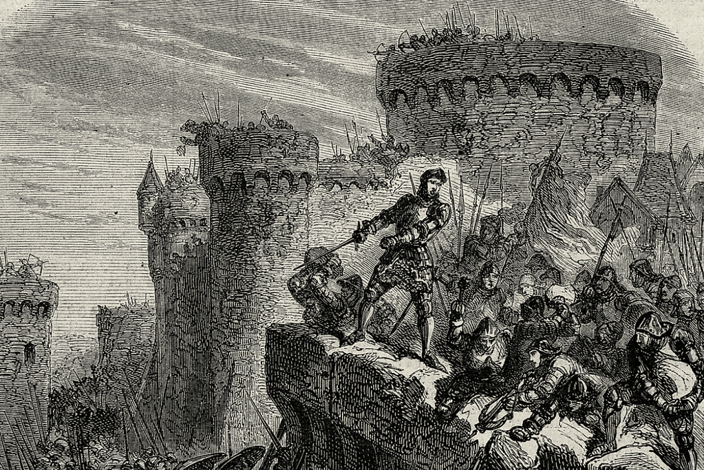 Image of an artist's rendition of the Siege of Orléans, in 1428-1429