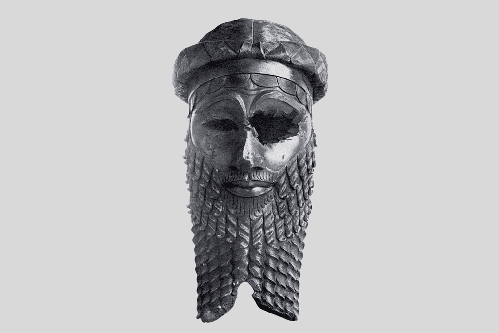 mesopotamian-kings-sargon-of-akkad Image of an ancient Akkadian mask of Sargon (c. 2334-2279 BCE) for a blog post about key Mesopotamian kings.