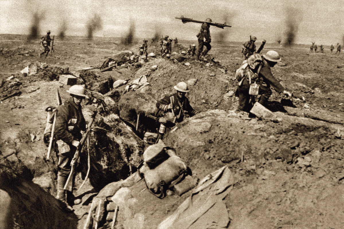 Image of one of the most significant modern history battles, the World War One Battle of the Somme