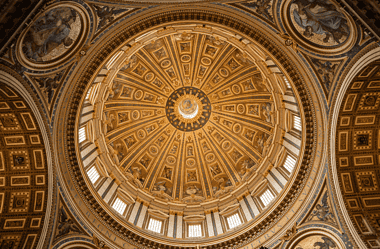 Image of a double dome with fresco at the Vatican in Rome - this type of dome was one of many key Renaissance inventions.