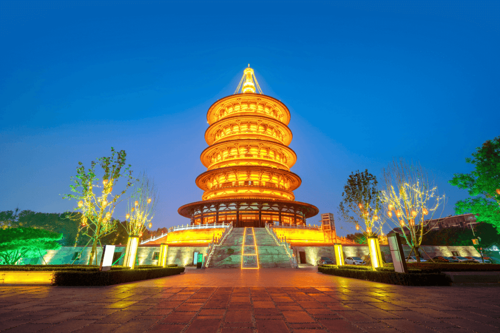 Image of a tower from the Tang dynasty, one of the most prosperous members of our Chinese dynasties list