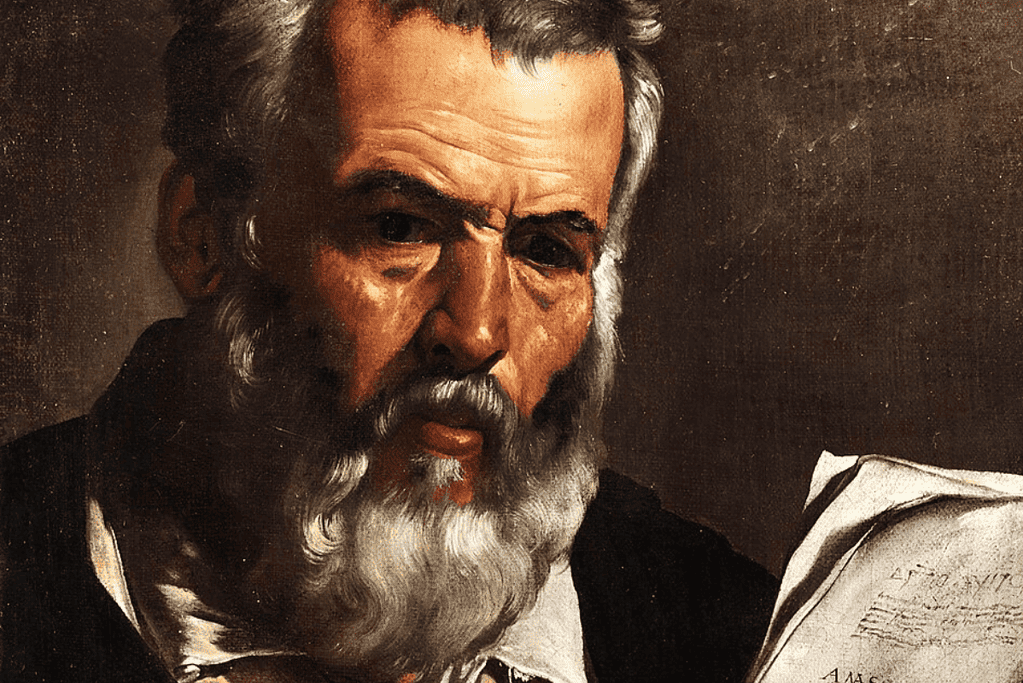 Greek philosopher Anaximander Image of a painting of ancient Greek philosopher Anaximander deeply engrossed in reading.