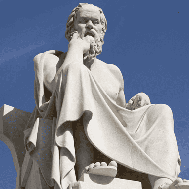 Image of one of the great ancient Greek philosophers, Socrates.