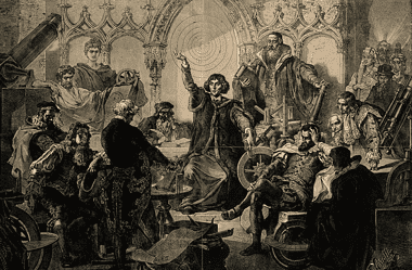 Image of some of history's most famous astronomers assembled