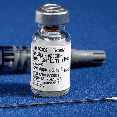 Image of the modern day version of the one of the greatest historical medical breakthroughs, the smallpox vaccine