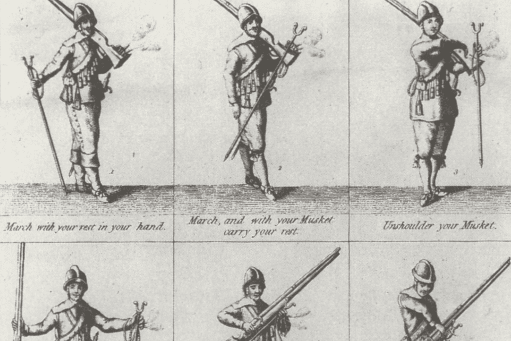 Image from the drill manual published for the New Model Army