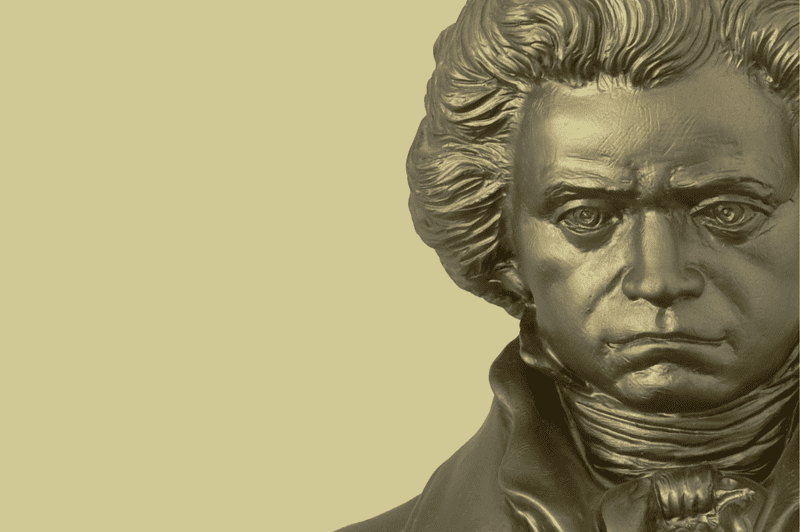 Image of a bust of Beethoven for an article covering 10 interesting facts about Beethoven