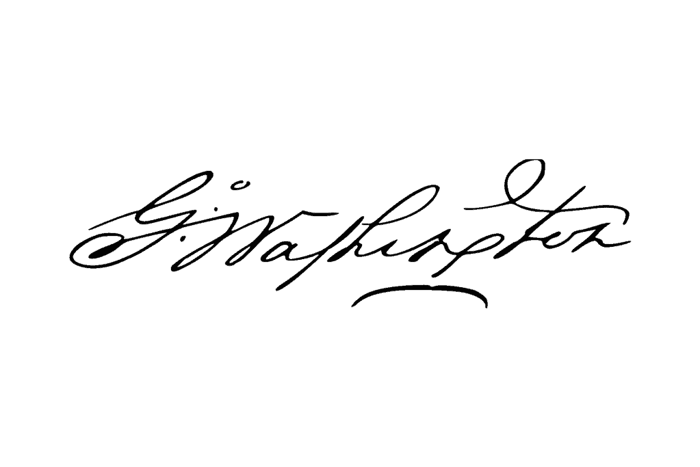 Image of the signature of America's most famous founding father for an article that discusses interesting facts about George Washington